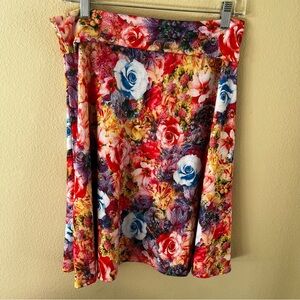 LuLaRoe Azure Floral Skirt SZMD